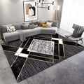 Marble Large Carpet for Living Room 160X230 Black Light Luxury Decoration Study Area Rug Washable Y2K Bedroom Home Mats Non-Slip