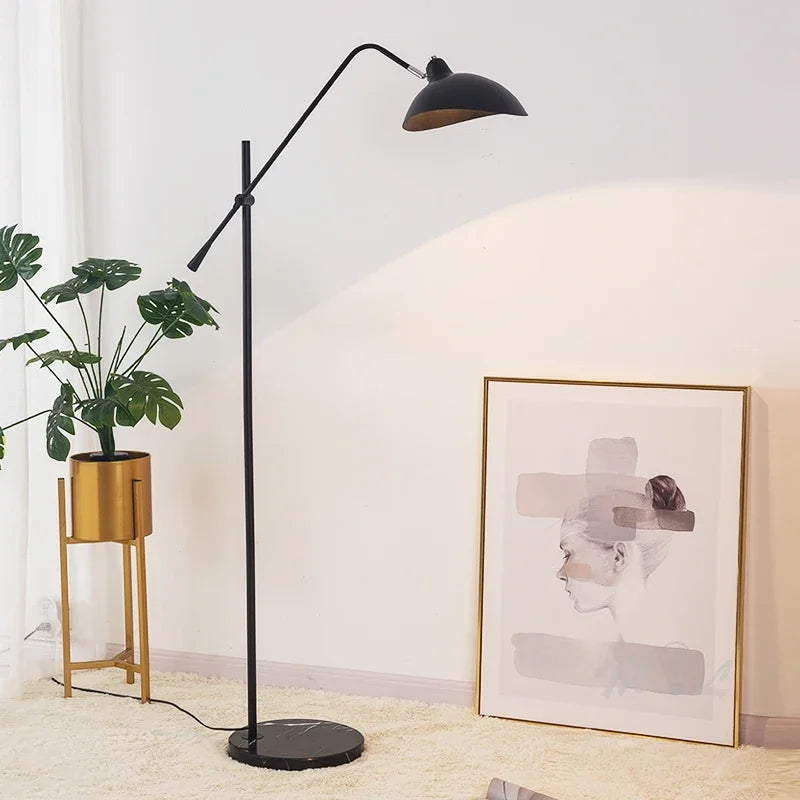 Gold Marble Base Adjustable Floor Lamp