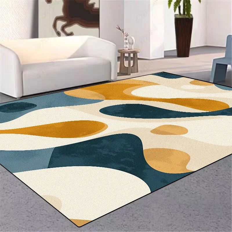 Modern Geometric Abstraction Large Carpet for Living Room Decor Sofa Area Rug