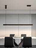 Modern LED Chandelier Black Kitchen Island Pendant Light Fixtures Linear Pendant Lighting with Dining Rooms Living Room