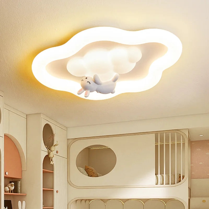 Cloud Light LED Children'S Room Baby Room Ceiling Lights Modern Cream Style Nursery Decor Boy Girl Bedroom Cloud Ceiling Lamps