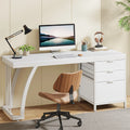 Computer Desk with 3 Drawers, 59-Inch PC Desk with Reversible Drawers, Industrial Study Writing Table Workstation