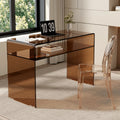 Glass Desk Rectangle Table Modern Simple Computer Desk Small Home Desk Writing Student Study