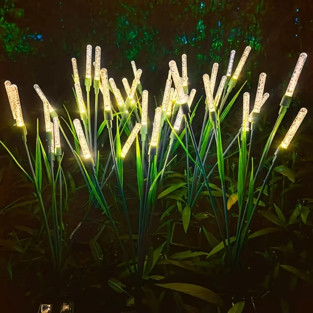 1/2/4PCS Outdoor Solar Reed Lights Waterproof Bubble Stake Lights for Garden Pathway Courtyard Decor