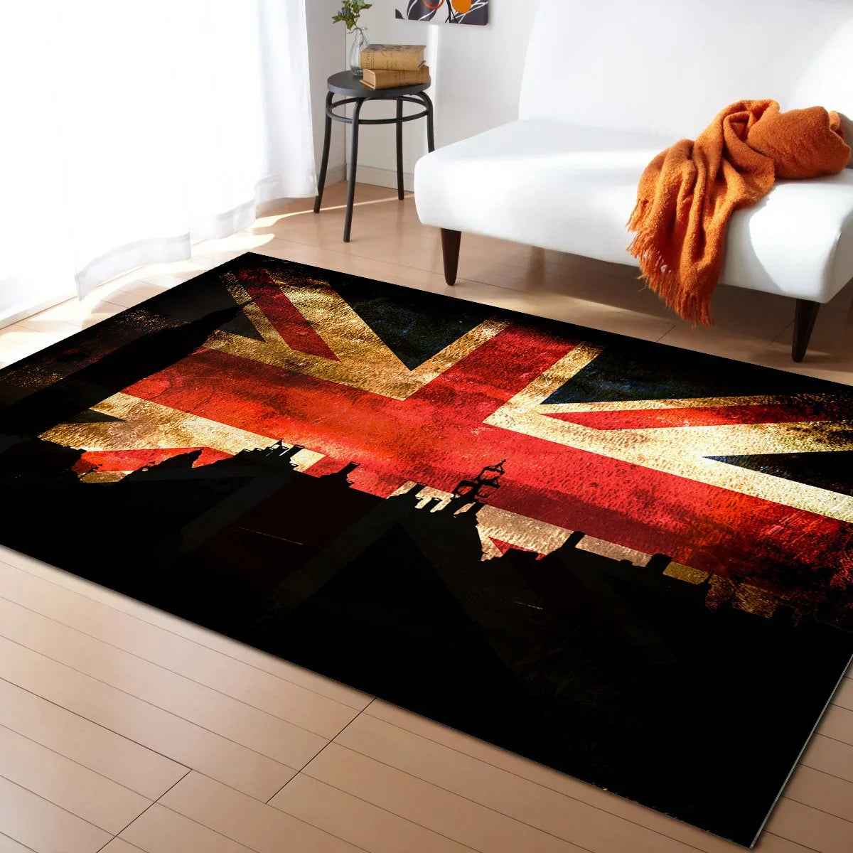 Retro British Flag Pattern Carpet for Living Room Large Area Rugs Bedroom Carpets Modern Home Living Room Decor Floor Mat Rug