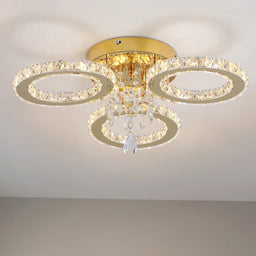Modern Crystal Ceiling Chandelier Lamp for Living Room Pendant Light Home Art Decora Lustre Ceiling Luminaire for Dining Bedroom