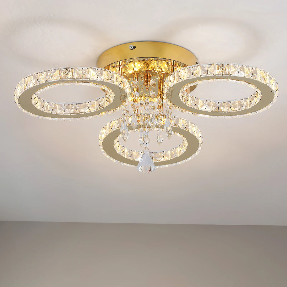 Modern Crystal Ceiling Chandelier Lamp for Living Room Pendant Light Home Art Decora Lustre Ceiling Luminaire for Dining Bedroom
