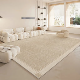 Plain Color Living Room Carpet Stain Resistant Easy Care Wash Free Light Luxury Large Rug for Sofa Bedroom