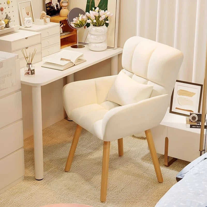 Computer Chair, Comfortable Study Desk and Chair for Home Use, Sedentary Office Chair, Bedroom Makeup Chair, Dressing Stool