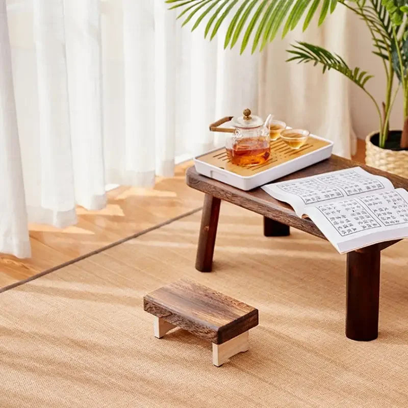 Solid Wood Folding Meditation Bench Step Stool Foot Rest Stool Folding Stool for Kids Toddlers, 22X12X10 Cm,39.5X24.5X14.5Cm