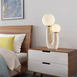 Nordic Double-Head Frosted Glass Table Lamp