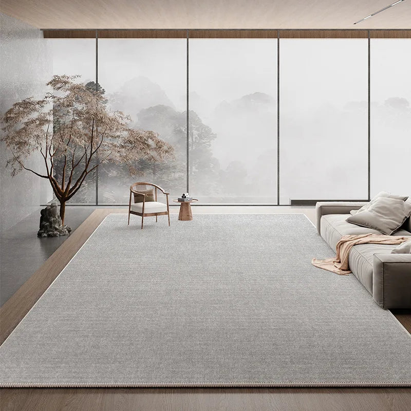 Plain Color Living Room Carpet Stain Resistant Easy Care Wash Free Light Luxury Large Rug for Sofa Bedroom