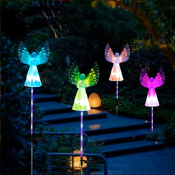 4/2Pc Solar Lawn Stake Lamp LED Street Light Garden Landscape Color Changing Lights Outdoor Lawn Lighting for Yard Patio Pathway
