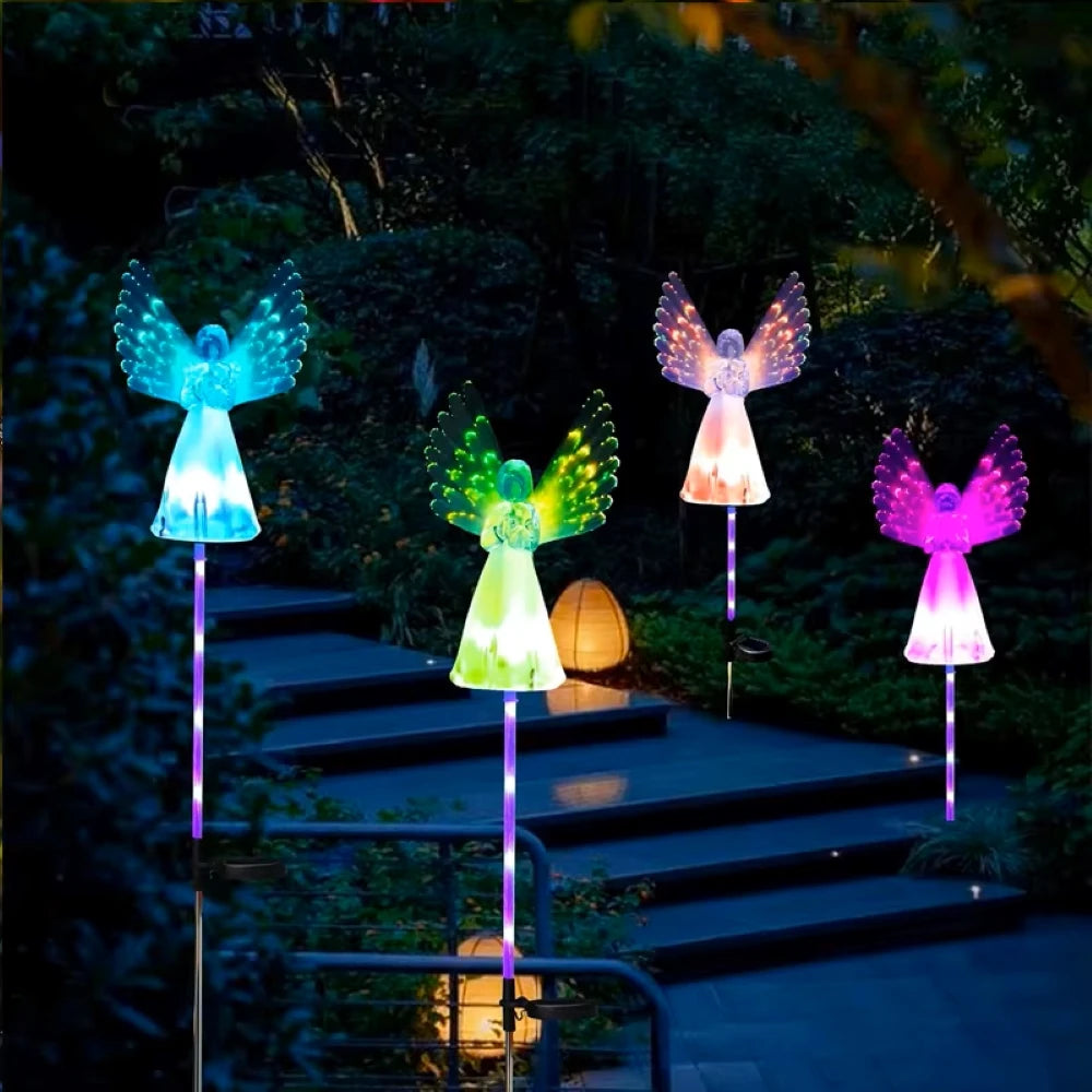 4/2Pc Solar Lawn Stake Lamp LED Street Light Garden Landscape Color Changing Lights Outdoor Lawn Lighting for Yard Patio Pathway