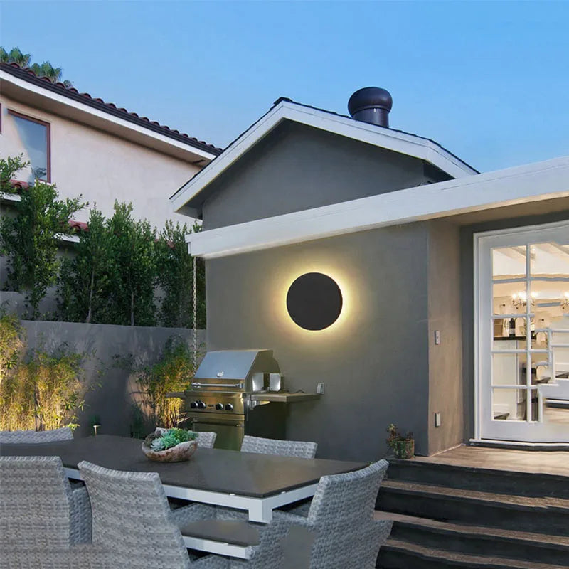Modern IP65 Waterproof Outdoor LED Wall Lamp Aluminum round Squar Wall Light Garden Porch Sconce Light 96V 220V Sconce Luminaire