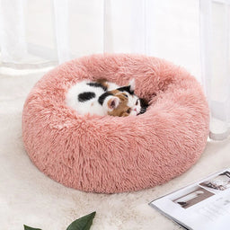 Pet Dog Bed Comfortable Donut Cuddler round Cat Nest Dog Nest Warm Dog Mat with Soft Plush Material Pet Bed for Dogs and Cats