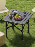 Outdoor Portable Dining Table, Egg Roll Table, Picnic Table and Chair Set, Small Square Picnic Table.