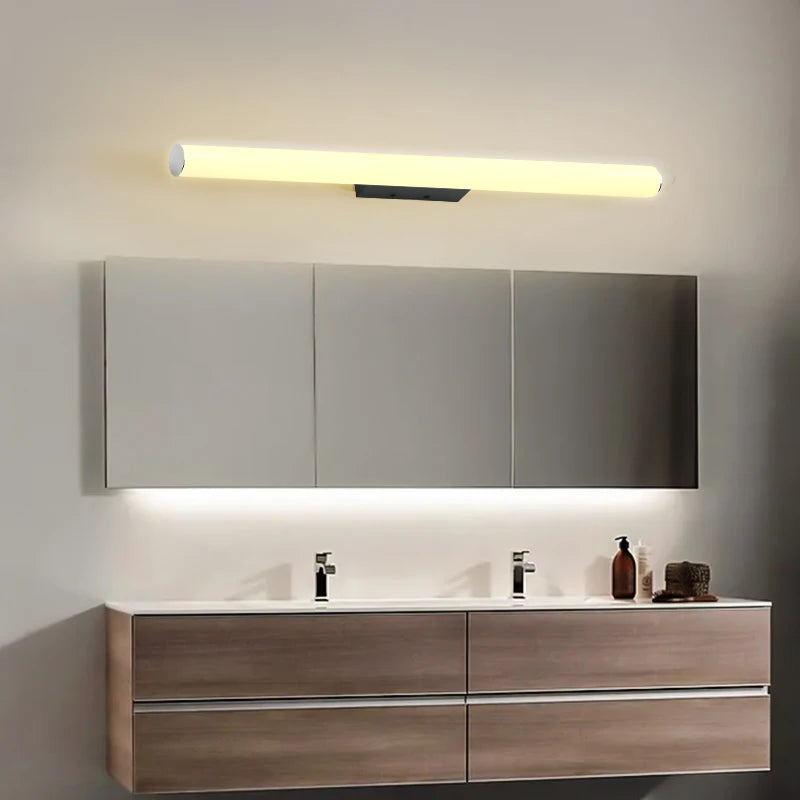 LED Strip Mirror Wall Lamp Interior Decoration Modern Minimalist Style Dressing Room Bedroom Living Lighting AC85-265V