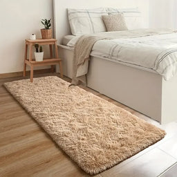 Soft and Fluffy Long Pile Carpet, Easy-Care and Machine Washable Living Room Sofa Rug, Bedside Rug for Bedroom Home Decor