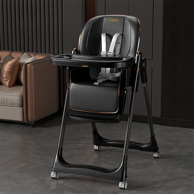 Baby Dining Chair, Children'S Dining Table, Adjustable Sitting and Sleeping, One Click Folding, Multifunctional Table Chair