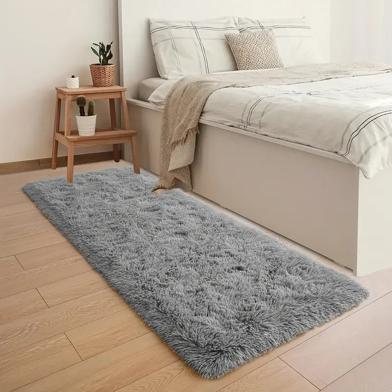 Soft and Fluffy Long Pile Carpet, Easy-Care and Machine Washable Living Room Sofa Rug, Bedside Rug for Bedroom Home Decor