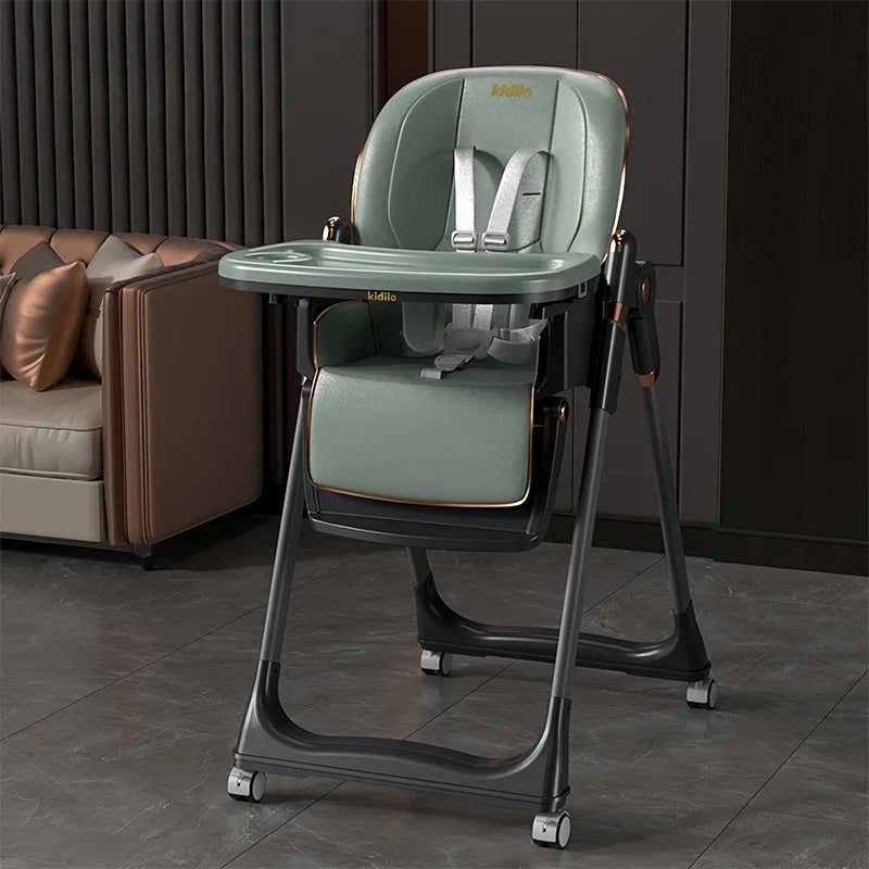 Baby Dining Chair, Children'S Dining Table, Adjustable Sitting and Sleeping, One Click Folding, Multifunctional Table Chair