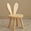 1Pc Creative Small Board Stool, Cute Rabbit Ears Solid Wood Small Stool, Decorative Stool Children Chair