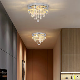 Raindrop Led Crystal Pendant Light Modern Luxury Chandelier Living Dining Room Ceiling Lamps House Decor Lustre Hanging Fixtures