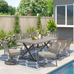 AZUR Rectangular Metal Outdoor Dining Table