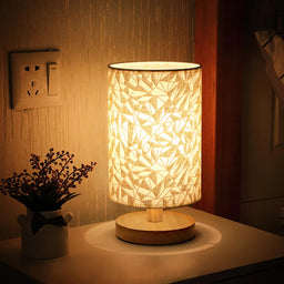 Solid Wood Linen Cup Night Lamp