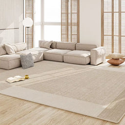 Plain Color Living Room Carpet Stain Resistant Easy Care Wash Free Light Luxury Large Rug for Sofa Bedroom