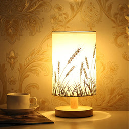 Solid Wood Linen Cup Night Lamp