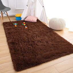Solid Color Plush Carpet Children'S Bedroom Soft Fluffy Mat Living Room Baby Room Nursery Playroom Decorated Area Carpet
