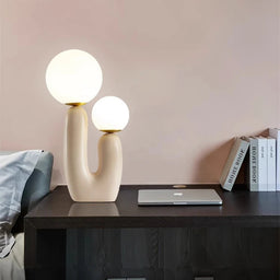 Nordic Double-Head Frosted Glass Table Lamp
