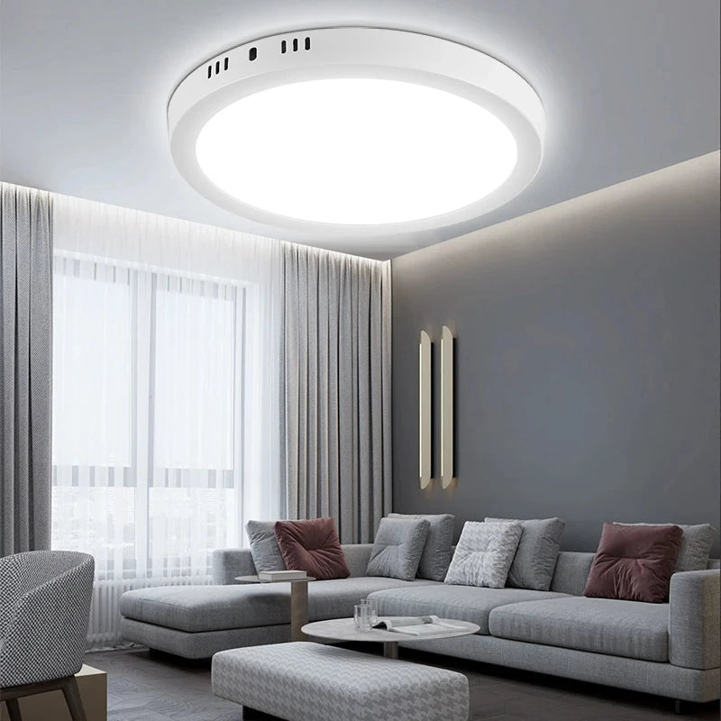110V 220V Led Ceiling Lightultrathin Panel Light 10/15/20/30W Ceiling Lamp for Kitchen Light Bedroom Living Room Home Lighting