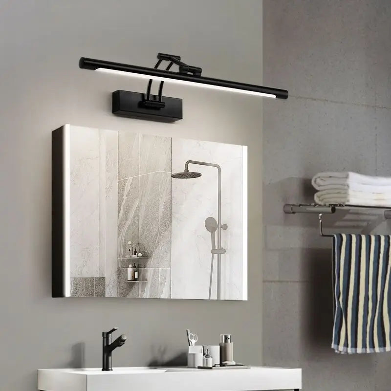 QUASHION Bathroom Mirror Wall Lamp LED Metal Foldable Cabinet Sconce