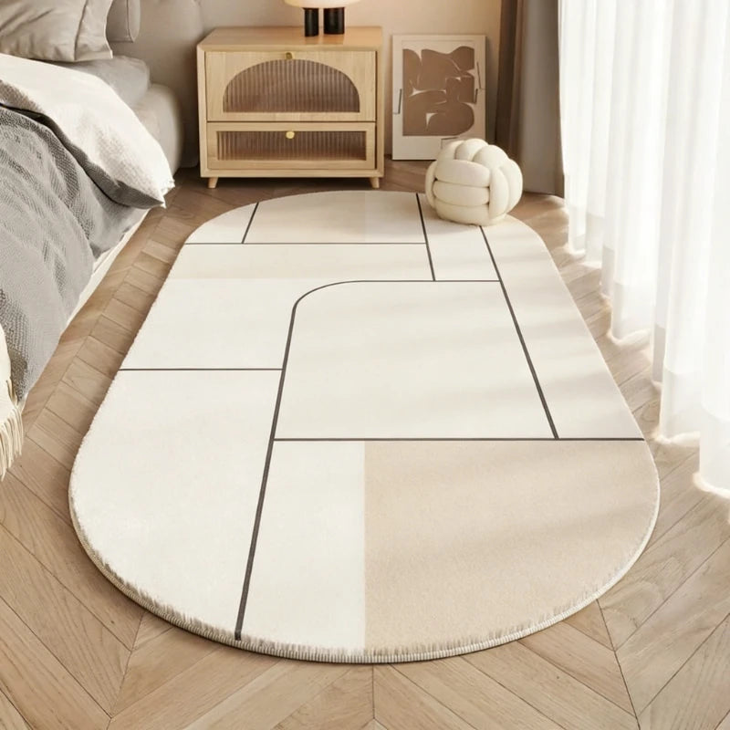 Light Minimalist Carpets for Living Room Cream Style Bedroom Decor Plush Carpet Fluffy Soft Beige Area Rug Home Thick Floor Mat