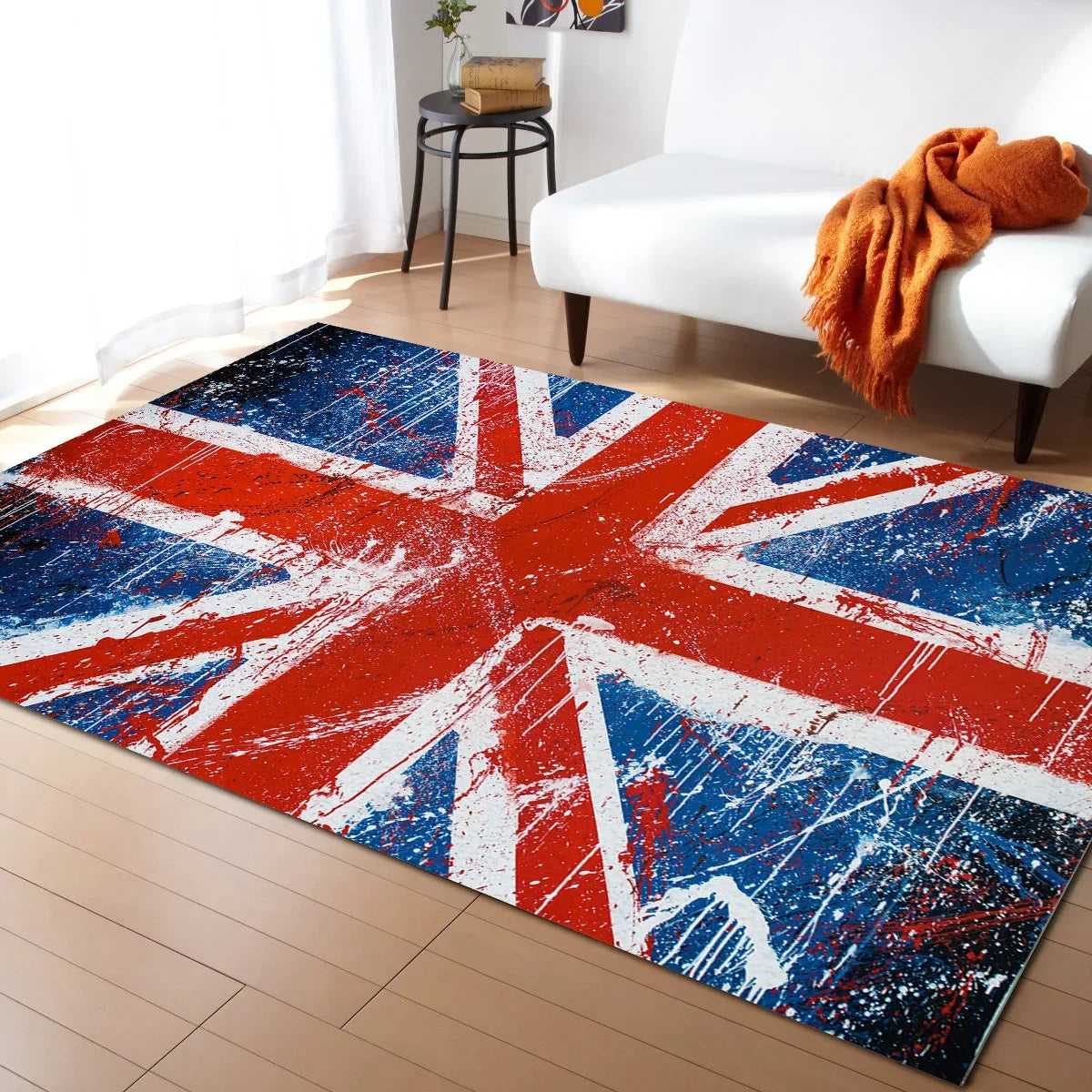 Retro British Flag Pattern Carpet for Living Room Large Area Rugs Bedroom Carpets Modern Home Living Room Decor Floor Mat Rug
