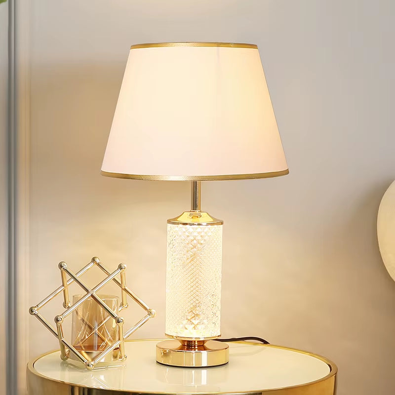 Modern Gold Glass Table Lamp, Dimmable