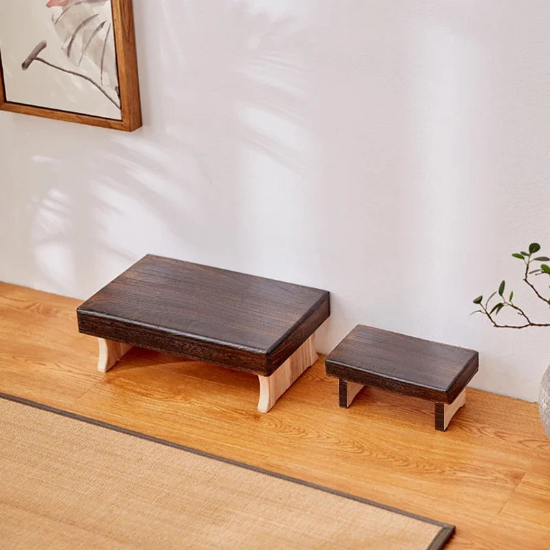 Solid Wood Folding Meditation Bench Step Stool Foot Rest Stool Folding Stool for Kids Toddlers, 22X12X10 Cm,39.5X24.5X14.5Cm