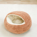 Cat Bed Kennel round Fluffy Hooded Winter Warm Super Soft Plush Cat Cave Nest Pet Bed Donut Puppy Kittens Semi-Enclosed House