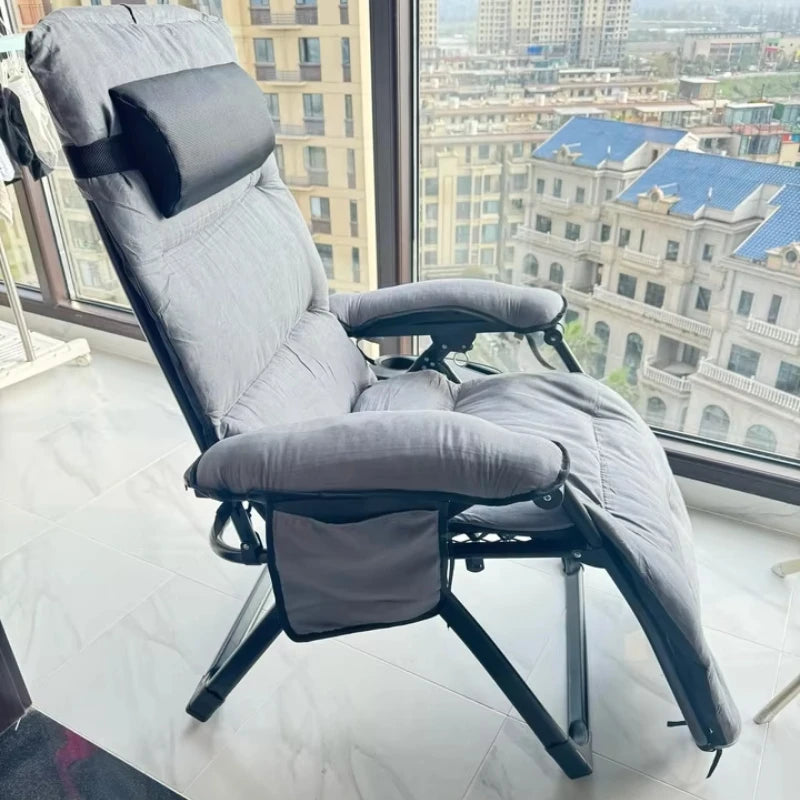 Foldable Recliner Chair Office Nap Chair Adjustable Lounge Sofa Bed Multifunctional Leisure Rocking Chair Ergonomic Home Balcony