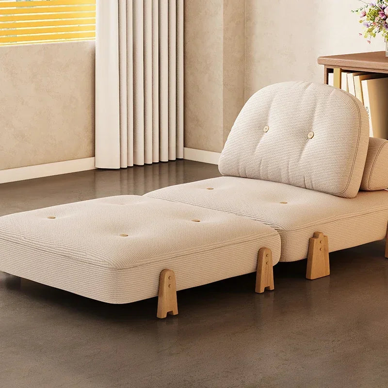 Convertible Sofa Bed Foldable Living Room Couch High-Density Foam Recliner Sofa Detachable Cover Lazy Bed Adjustable Sleeper