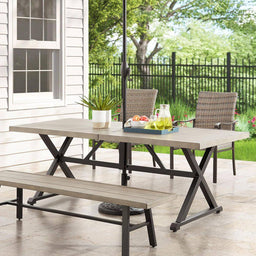 AZUR Rectangular Metal Outdoor Dining Table
