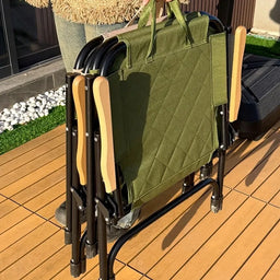 Folding Reclining Lounge Chair, Outdoor Camping Picnic Kermit Chair, Portable Beach Deck Chair with Backrest for Garden Balcony
