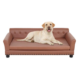 Pet Sofa Bed:  Waterproof Sofa-Type Dog Bed Pet Snuggle Lounge Bed with Removable Cushion