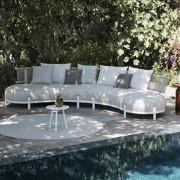 Curved Outdoor Sofa Rattan Rope Villa Hotel Courtyard Leisure Furniture Open-Air Balcony Outdoor Garden Sofa