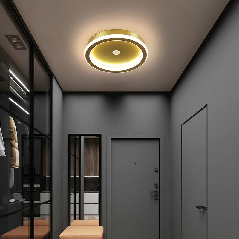 Human Body Induction LED Ceiling Lamp for Corridor Aisle Interior round PIR Motion Sensor 9W 14W 16W for Living Room Porch 220V