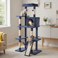 63In Cat Tree Tall Multi-Cat Climbing Tower for Pet Furniture Natural Sisal Scratching Posts Stable Pet House for Indoor Cat