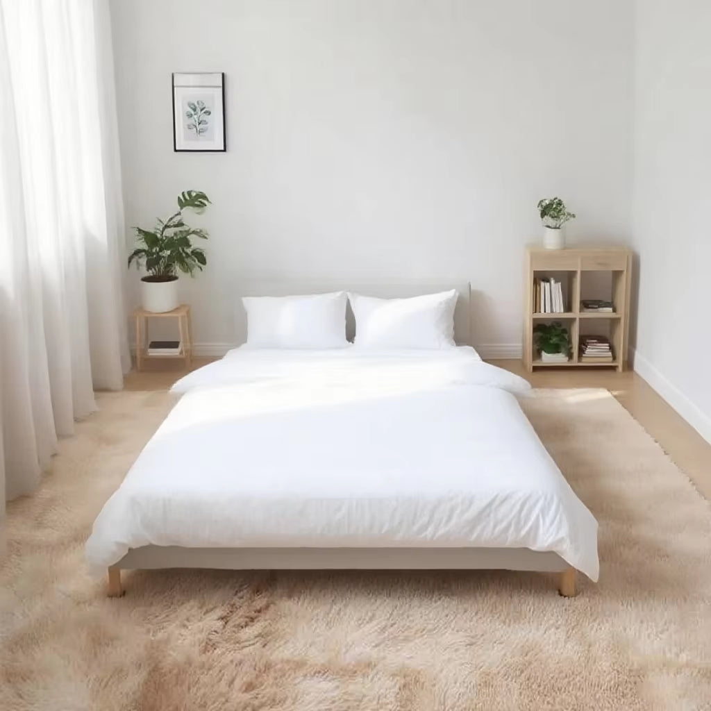 Shaggy Area Gray Rug for Living Room Super Soft Long Pile Bedroom Carpet Non-Slip Children'S Home Decor Fluffy Bedside Floor Mat